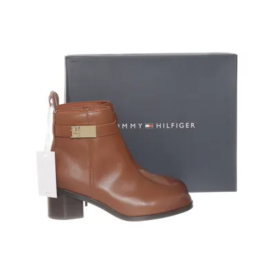 Heeled boots (Brown) from Tommy Hilfiger Leather