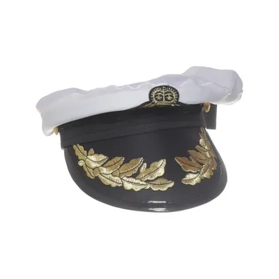 Chapeau de capitaine (Blanc, Noir)