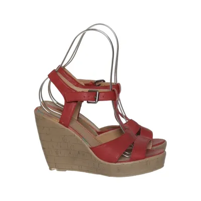 Chaussure compensées (Rouge, Marron) de Clara Barson