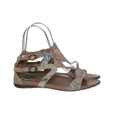 Sandals (Beige, Multicolored) from Think! Leather