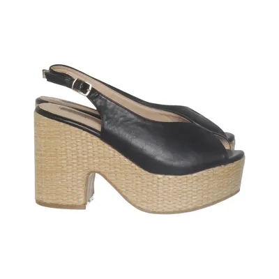 Chaussure compensées (Noir, Beige) de Primadonna Collection Cuir
