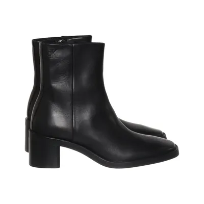 Støvletter (Block Heel Zip Boot Lth) fra Calvin Klein Læder