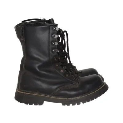 Laced boots (Black) Leather