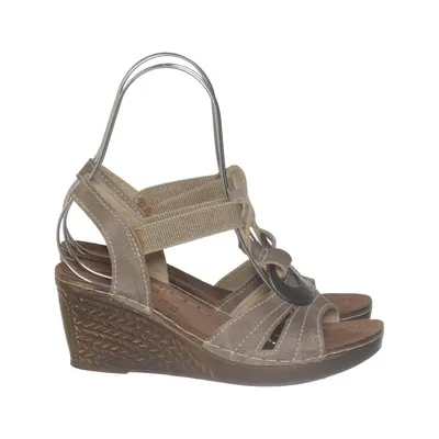 Chaussure compensées (Beige, Marron) de Inblu Cuir