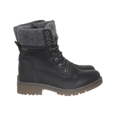 Laced boots (Gray) from Easy Street Polyester