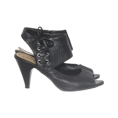 High heel sandals (Black) from FACE Leather