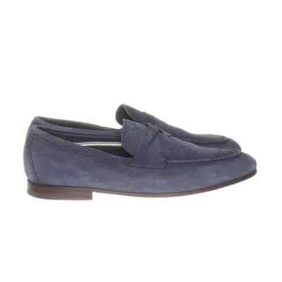Loafers (Blue) from Santoni Suede