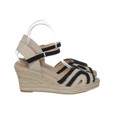 Chaussure compensées (Noir, Beige) de Givana Cuir