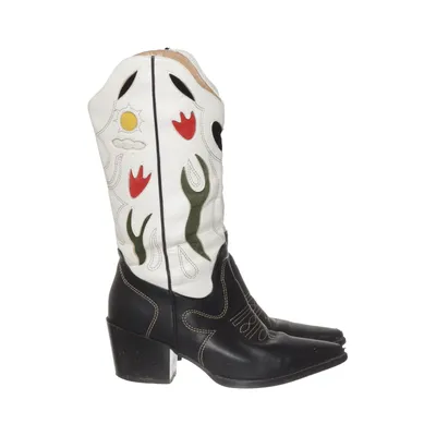 Cowboyboots (Svart, Vit, Flerfärgad)