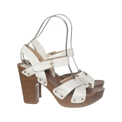 Wedges (White) from Belle Women Polyurethane