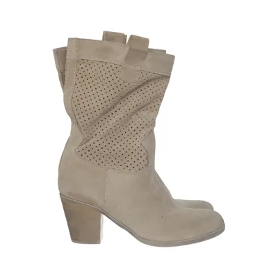 Laarzen met hak (Beige) van Ten Points Leer