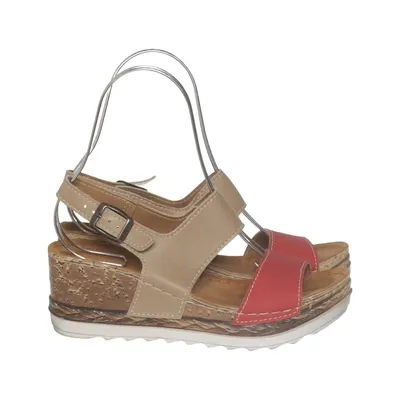 Sleehakken (Beige, Rood, Bruin) van Inblu Leer