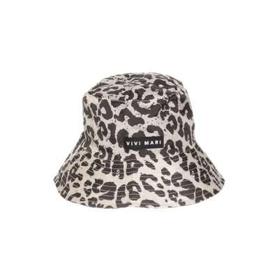 Buckethatt (Beige, Svart) från Vivi Mari Bomull, Återvunnen polyester