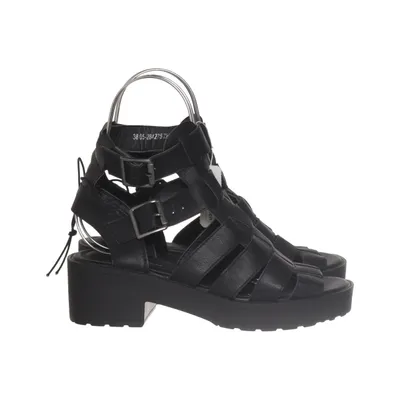 Gladiator sandalen (Zwart) van Vox Shoes Leer