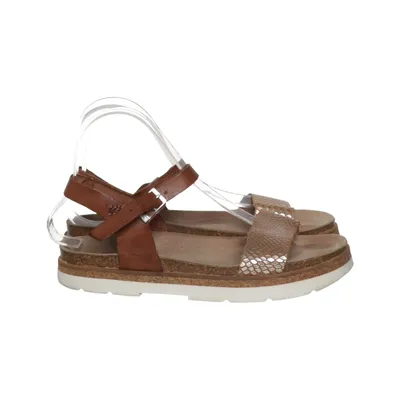 Sandales (Marron, Or) de Yokono Cuir