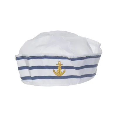 Chapeau de marin (Blanc, Bleu)