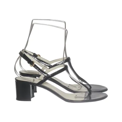 High heel sandals (Black) from Enrico Antinori Leather
