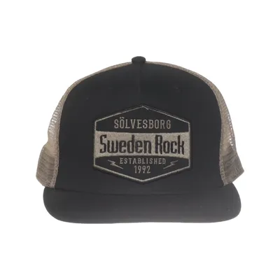 Trucker cap (Black, Beige) from Sweden Rock Cotton, Polyester