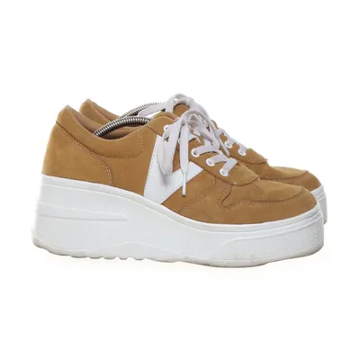 Sneakers (Brown, White) from Vox Faux suede