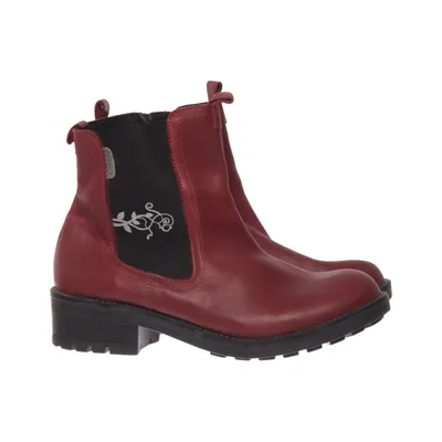 Bottines (Rouge) de Cinnamon Cuir