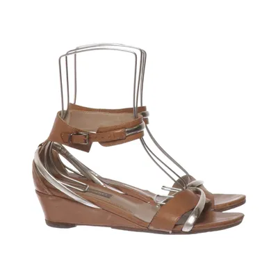 Keilschuhe (Braun, Silber) von Janet & Janet