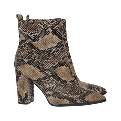 Bottes à talons (Beige, Noir) de Ideal Shoes