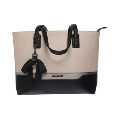 Handbag (Beige, Black) from Gallantry