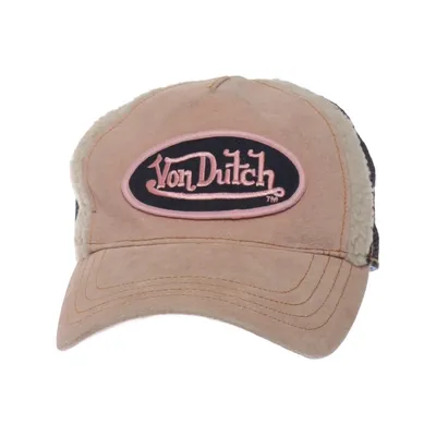 Trucker cap (Beige, Black) from Von Dutch Leather, Polyester