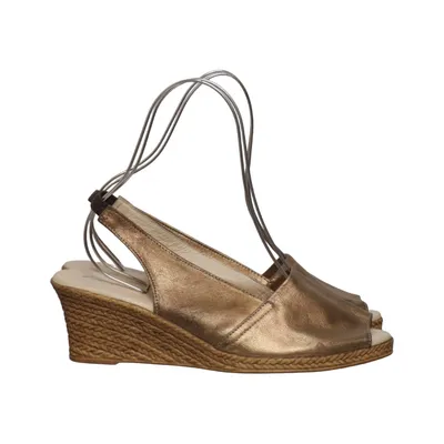 Chaussure compensées (Or) de Rudi & Harald Nielsen Cuir