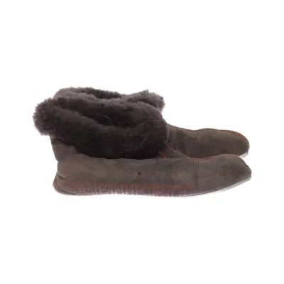 Slippers (Gray) from Peer of Sweden Leather, Wool