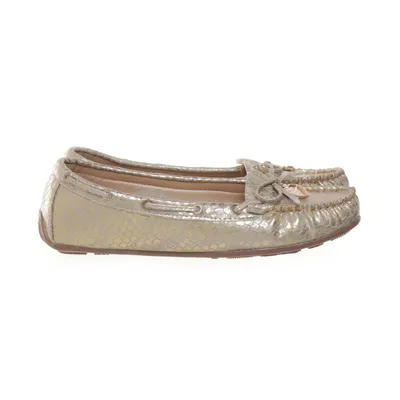 Boat shoes (Gold, Beige) from Ella Cruz Faux leather