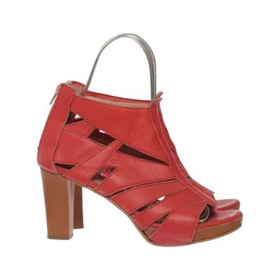 High heel sandals (Red) from Fonnesberg Leather