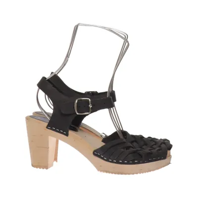High heel sandals (Black) from Moheda Leather