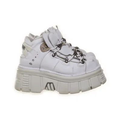 Laced boots (White, Multicolored) from New Rock
