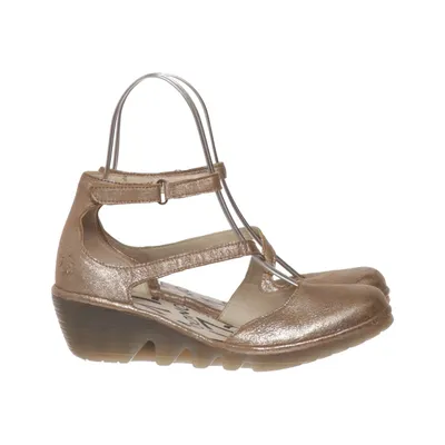 Sandales (Or) de Fly London Cuir