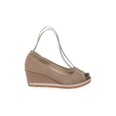 Wedges (Beige) from Pedaq Leather