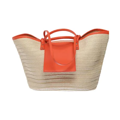 Strandväska (Beige, Orange)