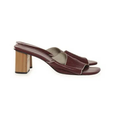 Mules (Red) from Mer Du Sud Leather