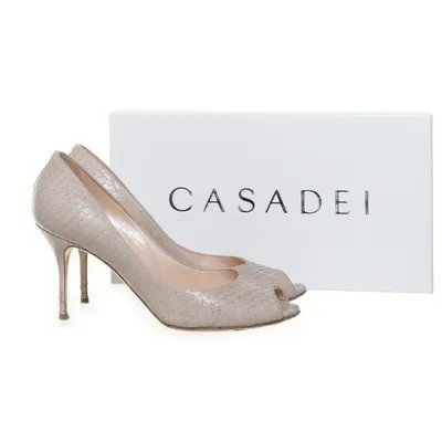 Klackskor (Beige) från Casadei Skinn