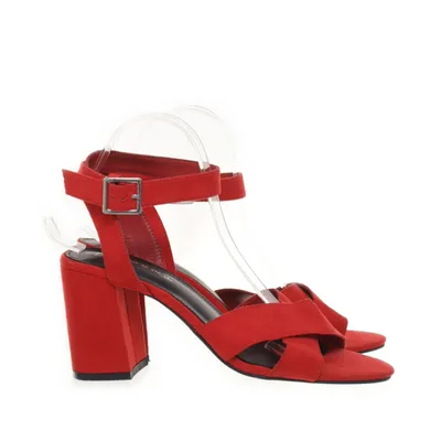 High heel sandals (Red) from DinSko
