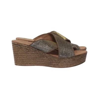 Chaussure compensées (Marron, Or) de Street Shoes