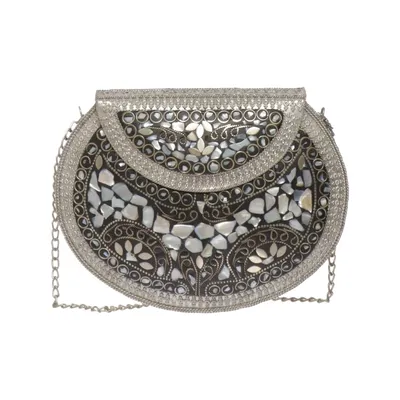 Clutch bag (Silver, Multicolored)