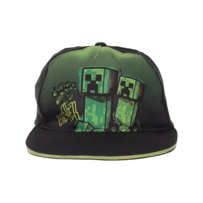 Baseball cap (Black, Green) from Minecraft Cotton, Polyester