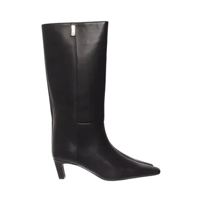 Laarzen (Th Square Toe Kitten Long Boot) van Tommy Hilfiger Leer