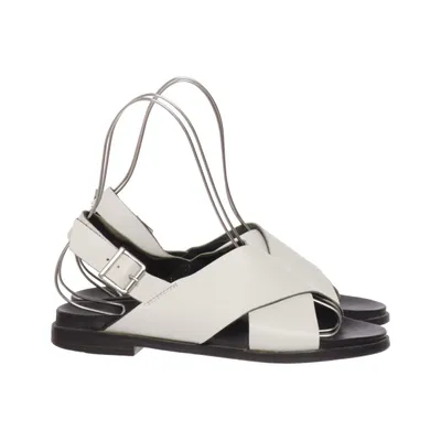 Sandals (White, Black) from Shoe the Bear Leather