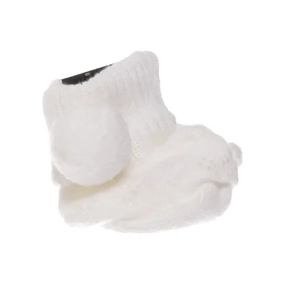 Baby booties (White) from Sätila Acrylic, Cotton