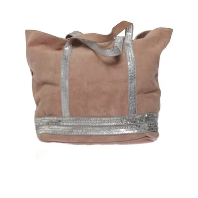 Handväska (Beige, Silverfärgad) från Åhléns Skinn