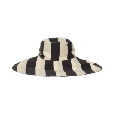 Chapeau de soleil (Noir, Blanc) de H&M Coton, Élasthane, Polyester