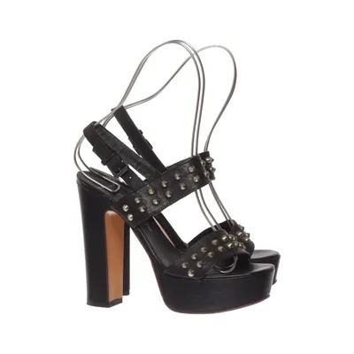 High heel sandals (Black) from Halmanera Leather