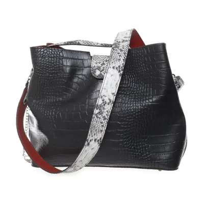 Handbag (Black, Red) from Mia Tomazzi Leather